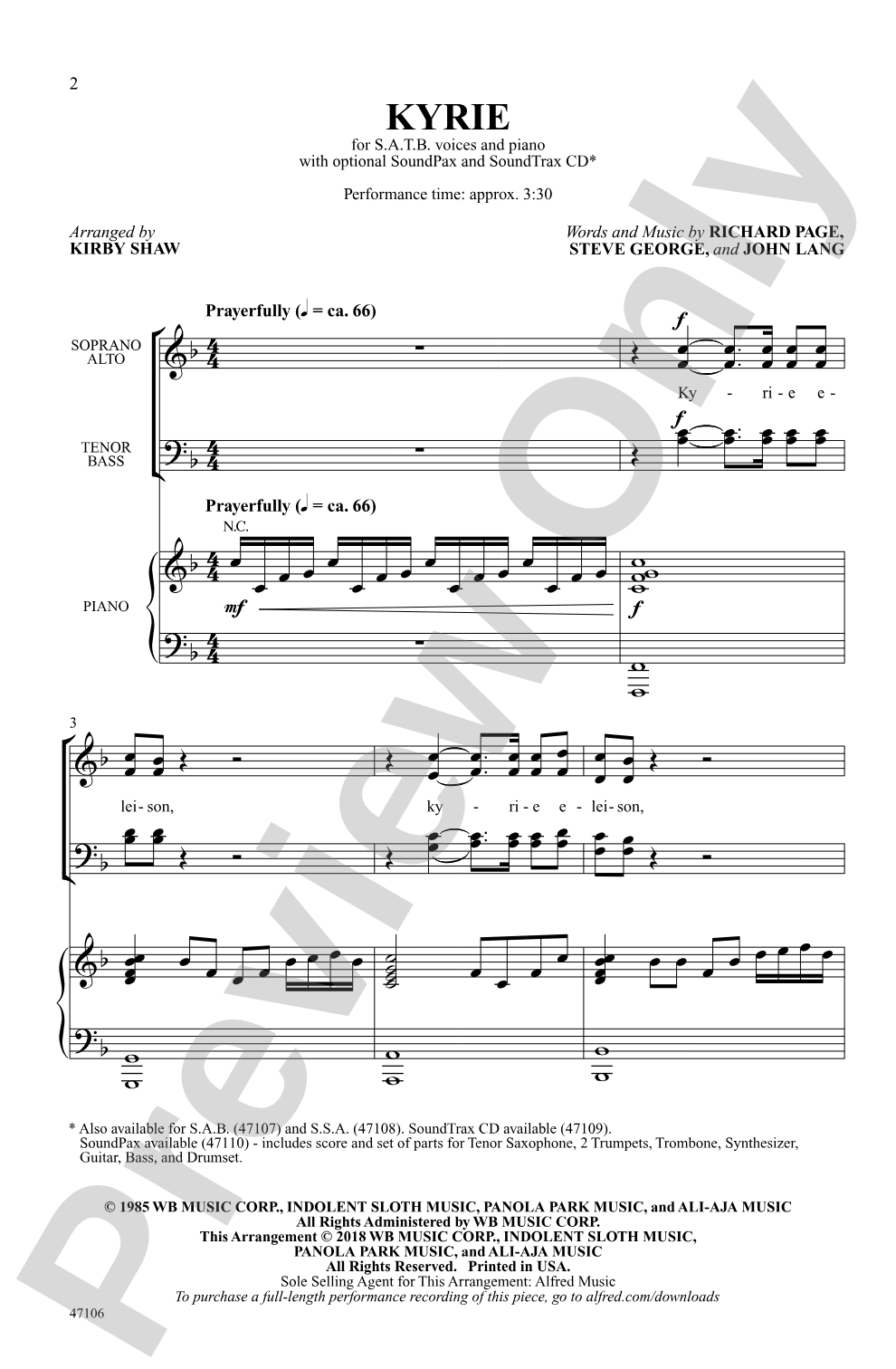 Kyrie: SATB Choral Octavo