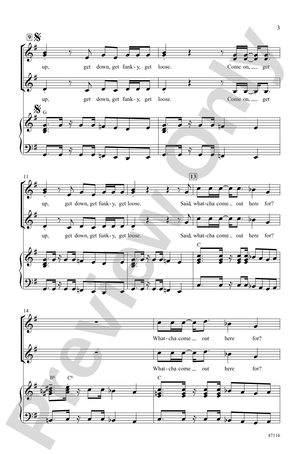 Get Up, Get Down, Get Funky, Get Loose: SSA Choral Octavo