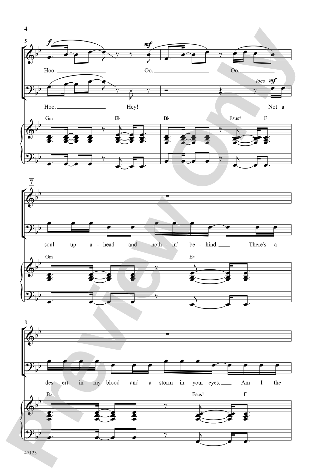 One Foot: SATB Choral Octavo