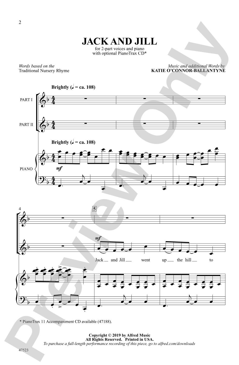 Jack and Jill: 2-Part Choral Octavo