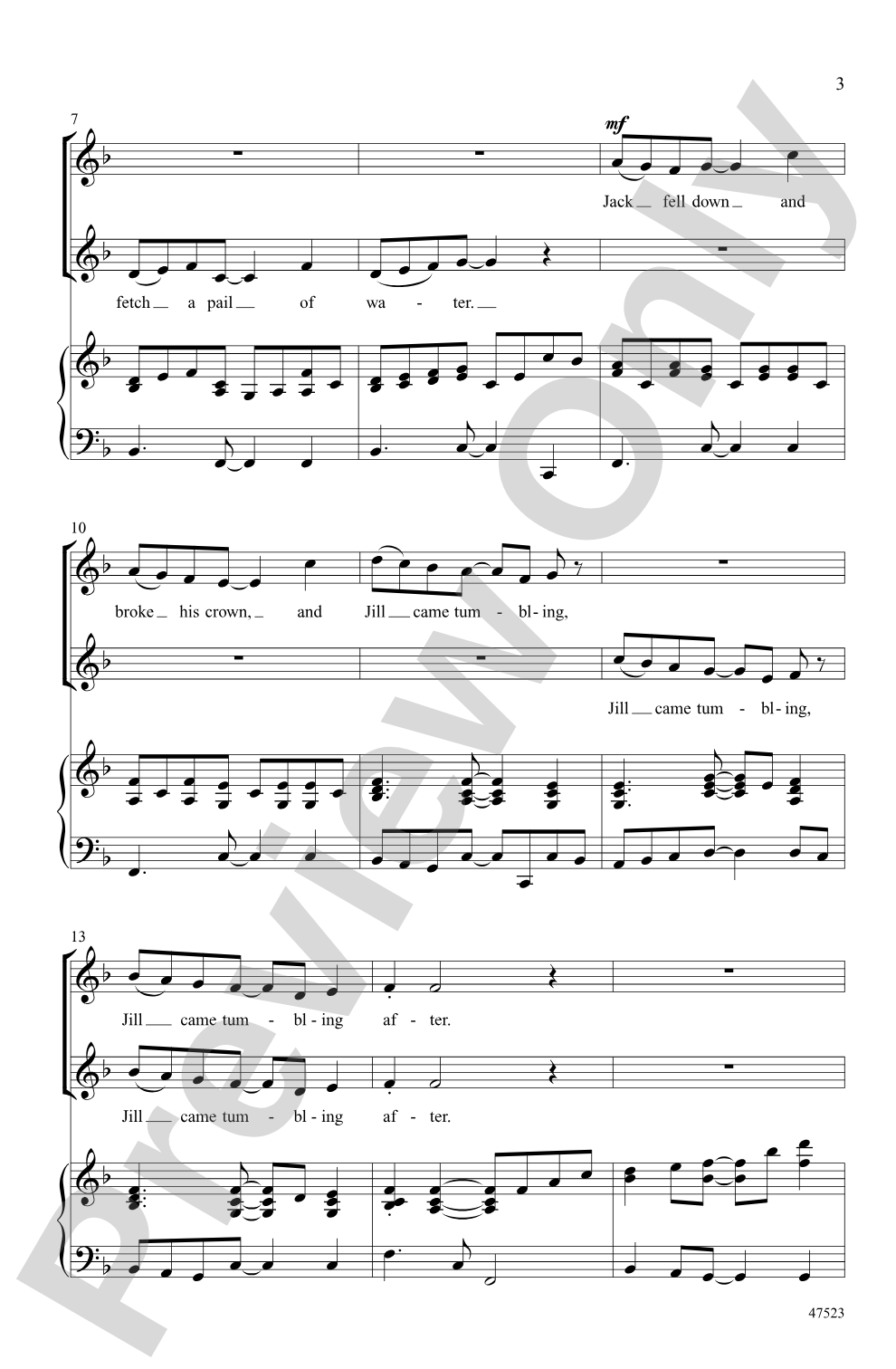 Jack and Jill: 2-Part Choral Octavo