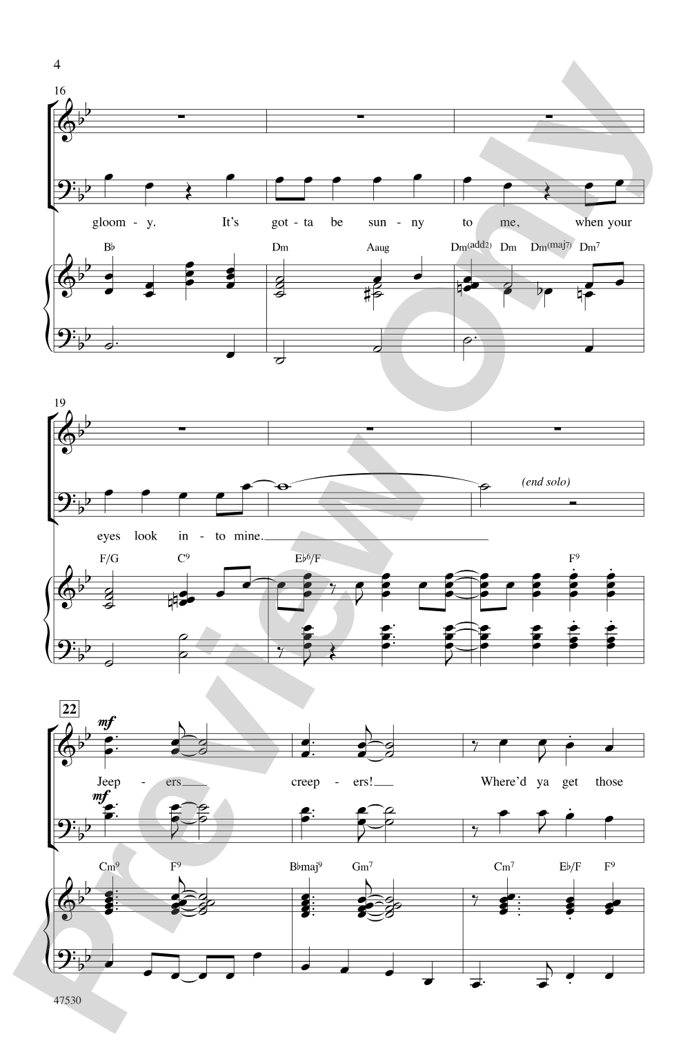 Jeepers Creepers: SATB Choral Octavo