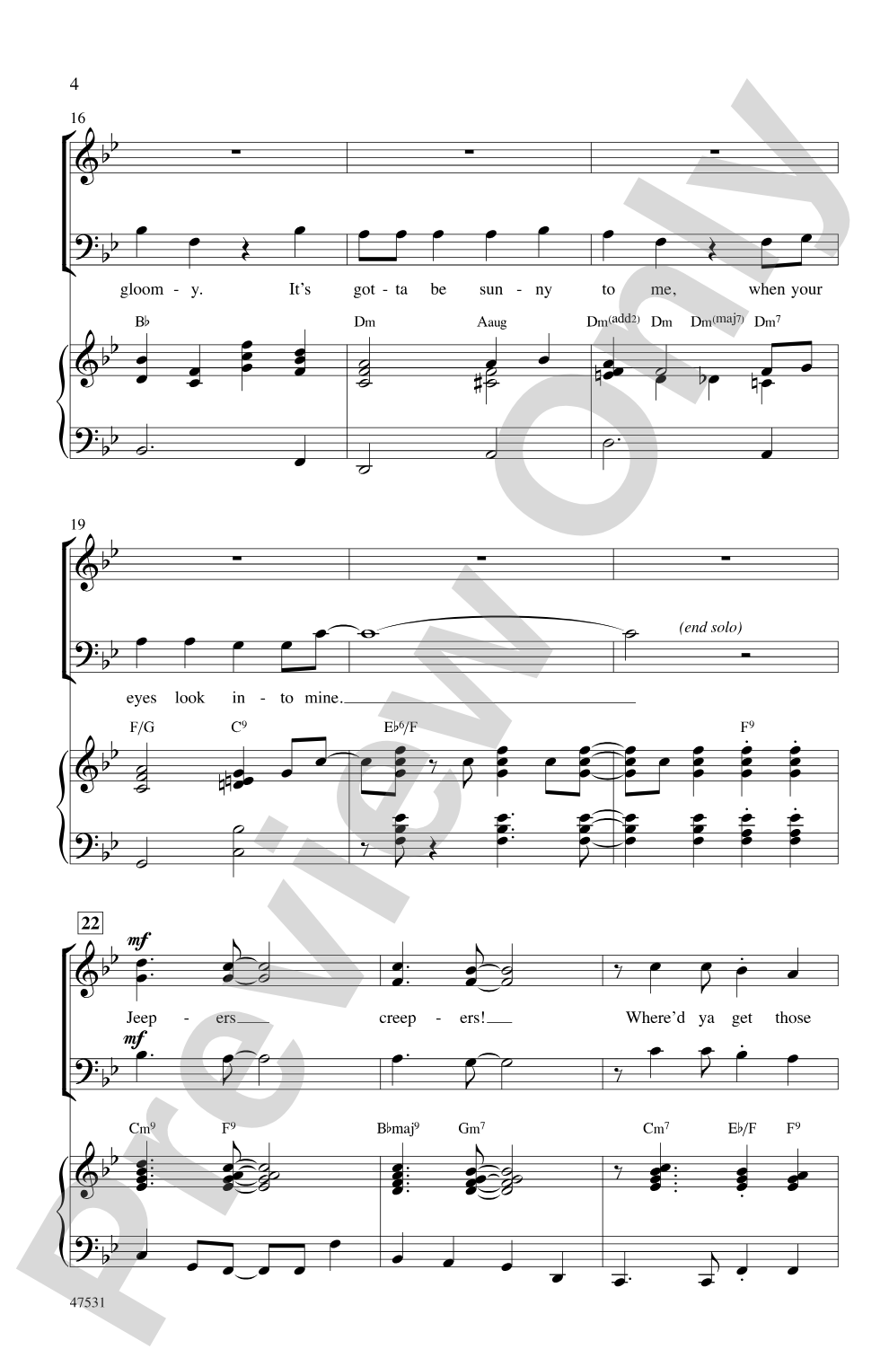 Jeepers Creepers: SAB Choral Octavo