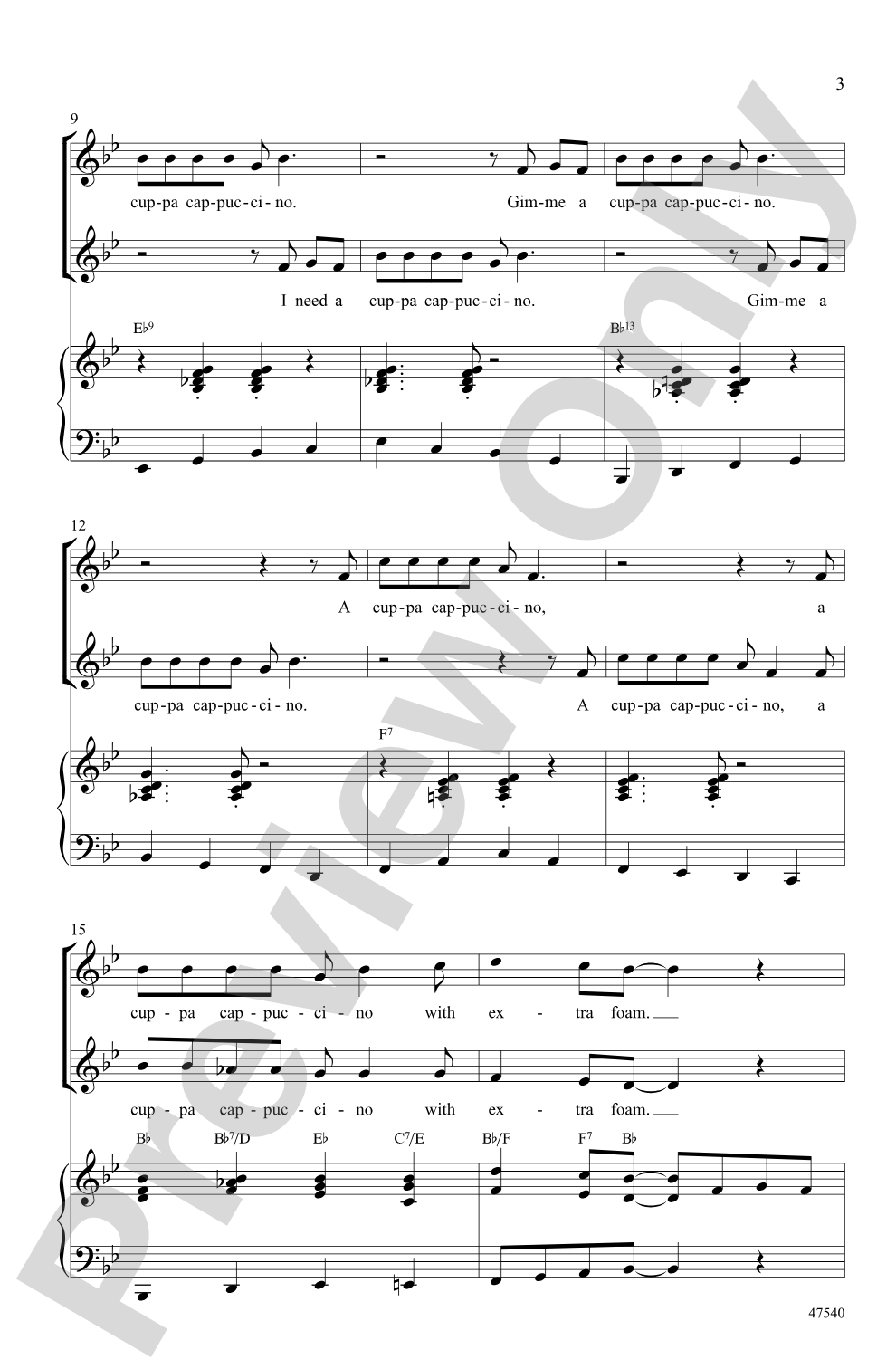 Cuppa Cappuccino: 2-Part Choral Octavo