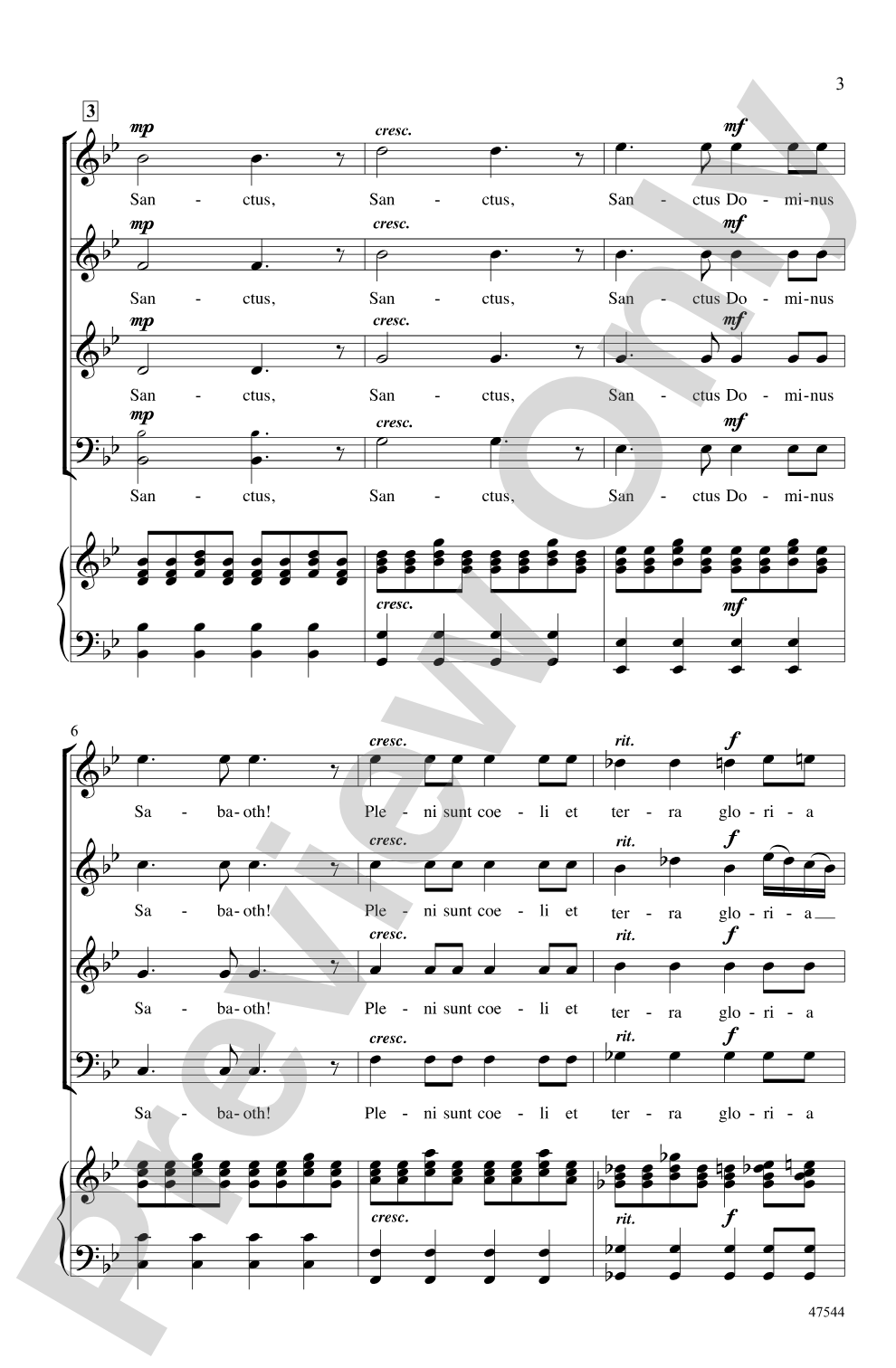 Sanctus: SSAB Choral Octavo