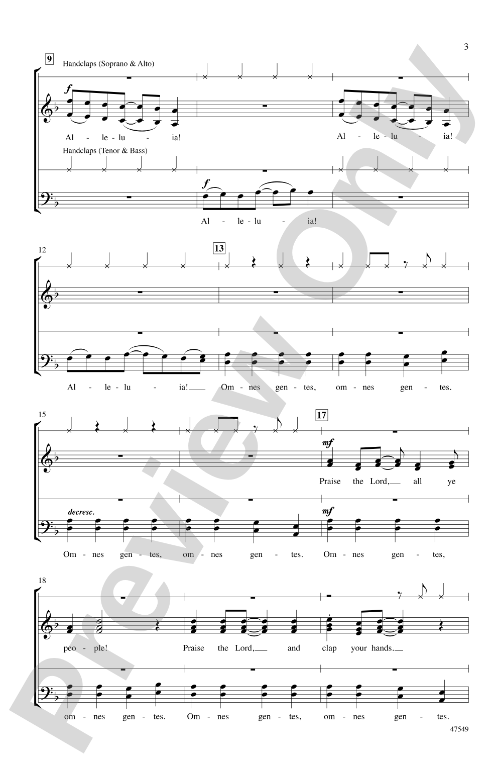 Plaudite Manibus: SATB, <i>a cappella</i> Choral Octavo