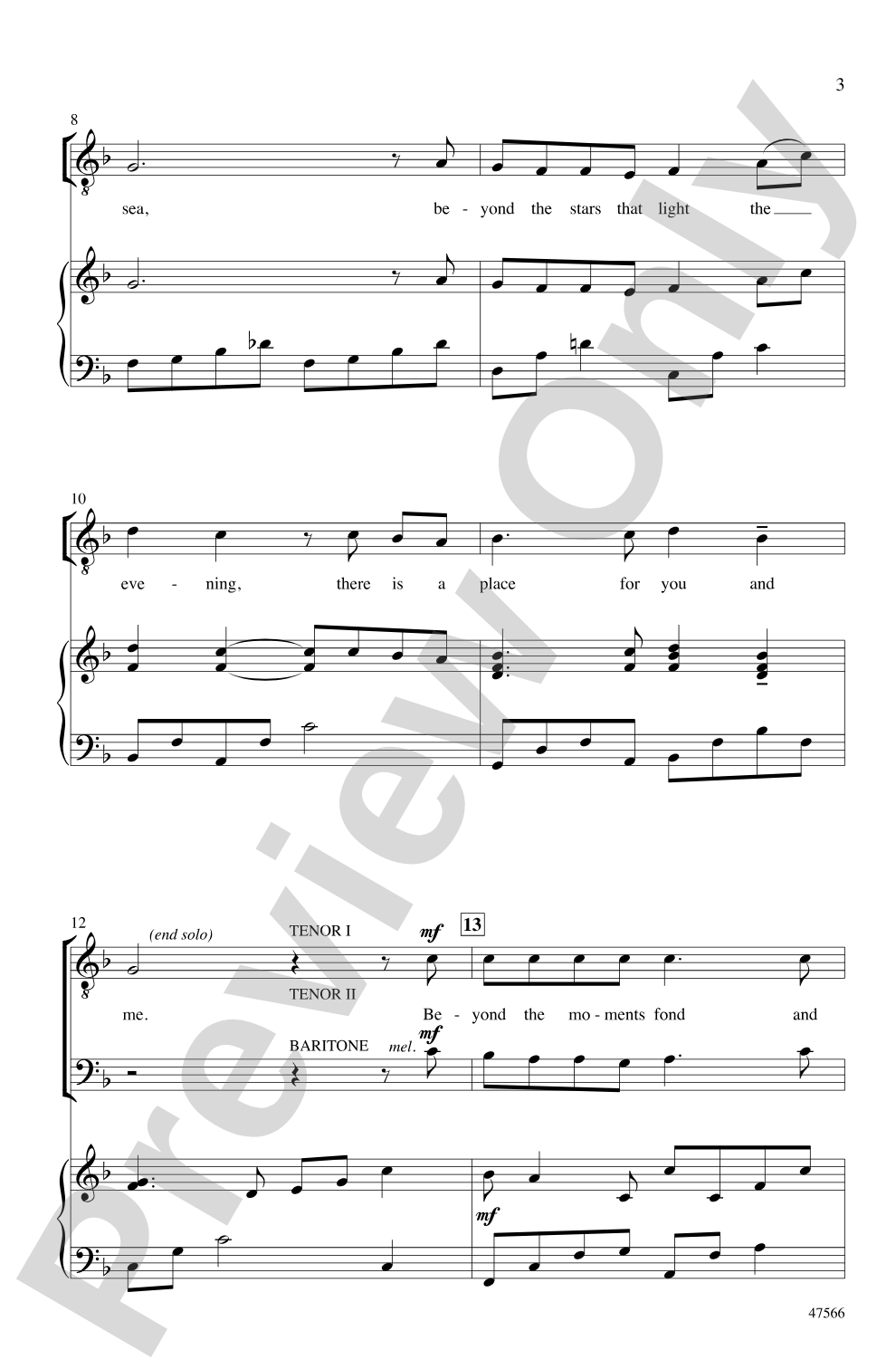Beyond: TTB Choral Octavo