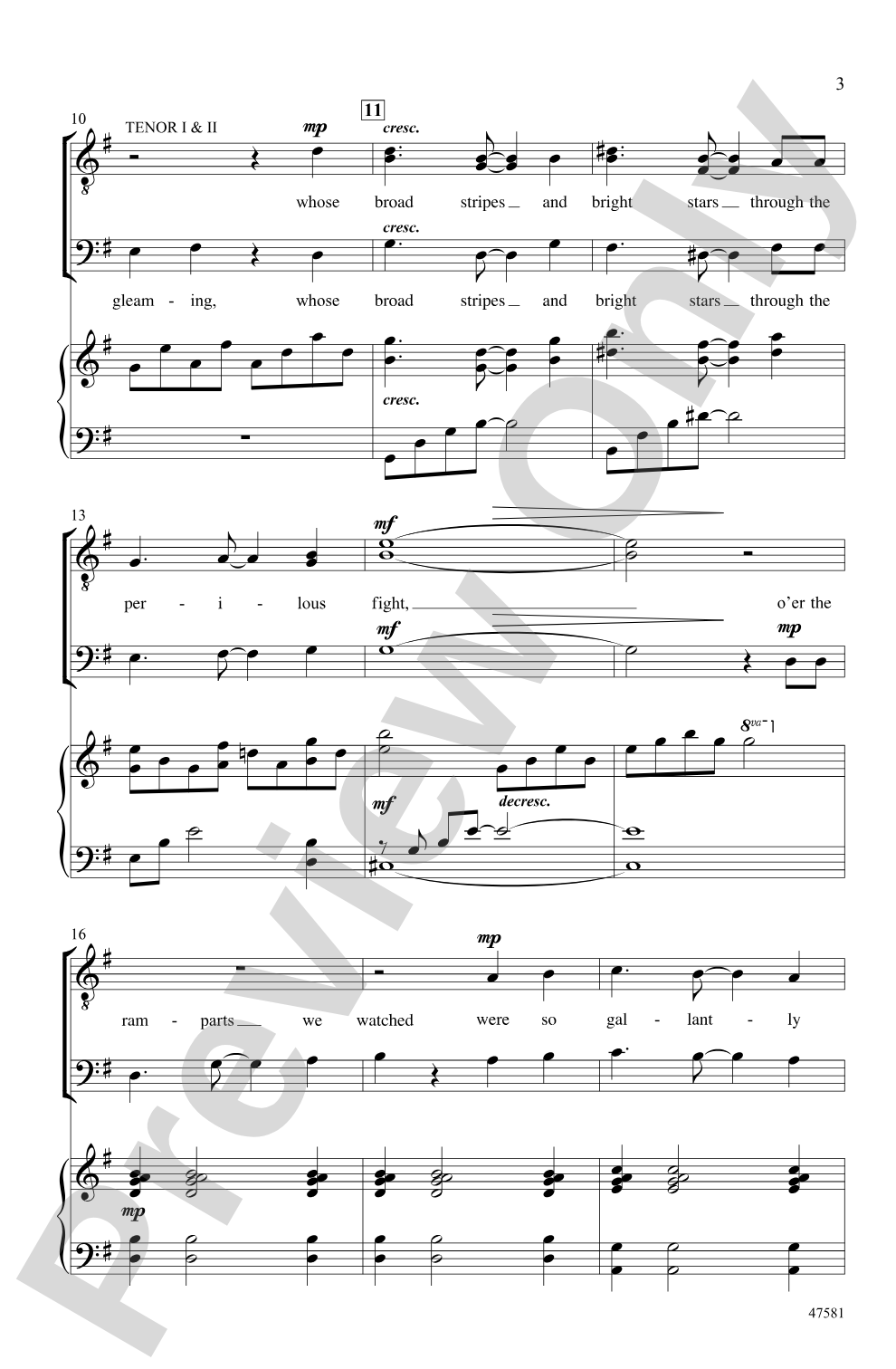 O Say, Can You See: TTB Choral Octavo