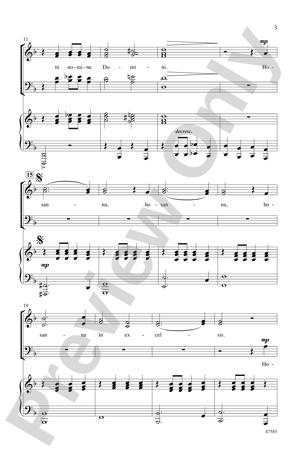 Benedictus: SATB Choral Octavo