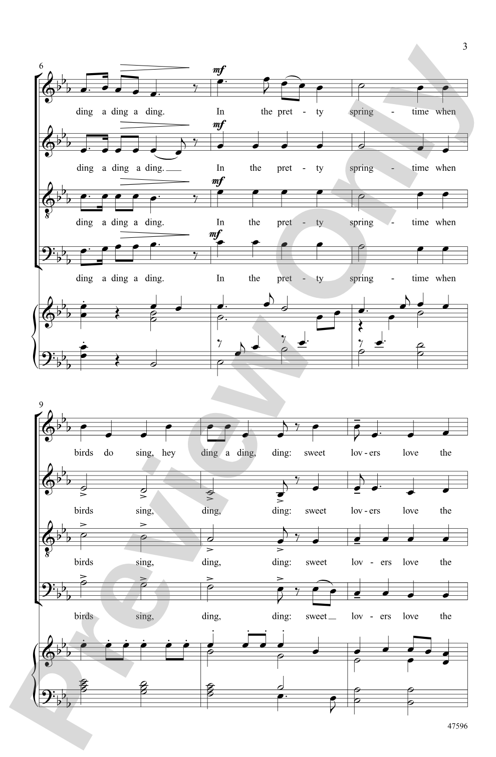 In the Pretty Springtime: SATB Choral Octavo