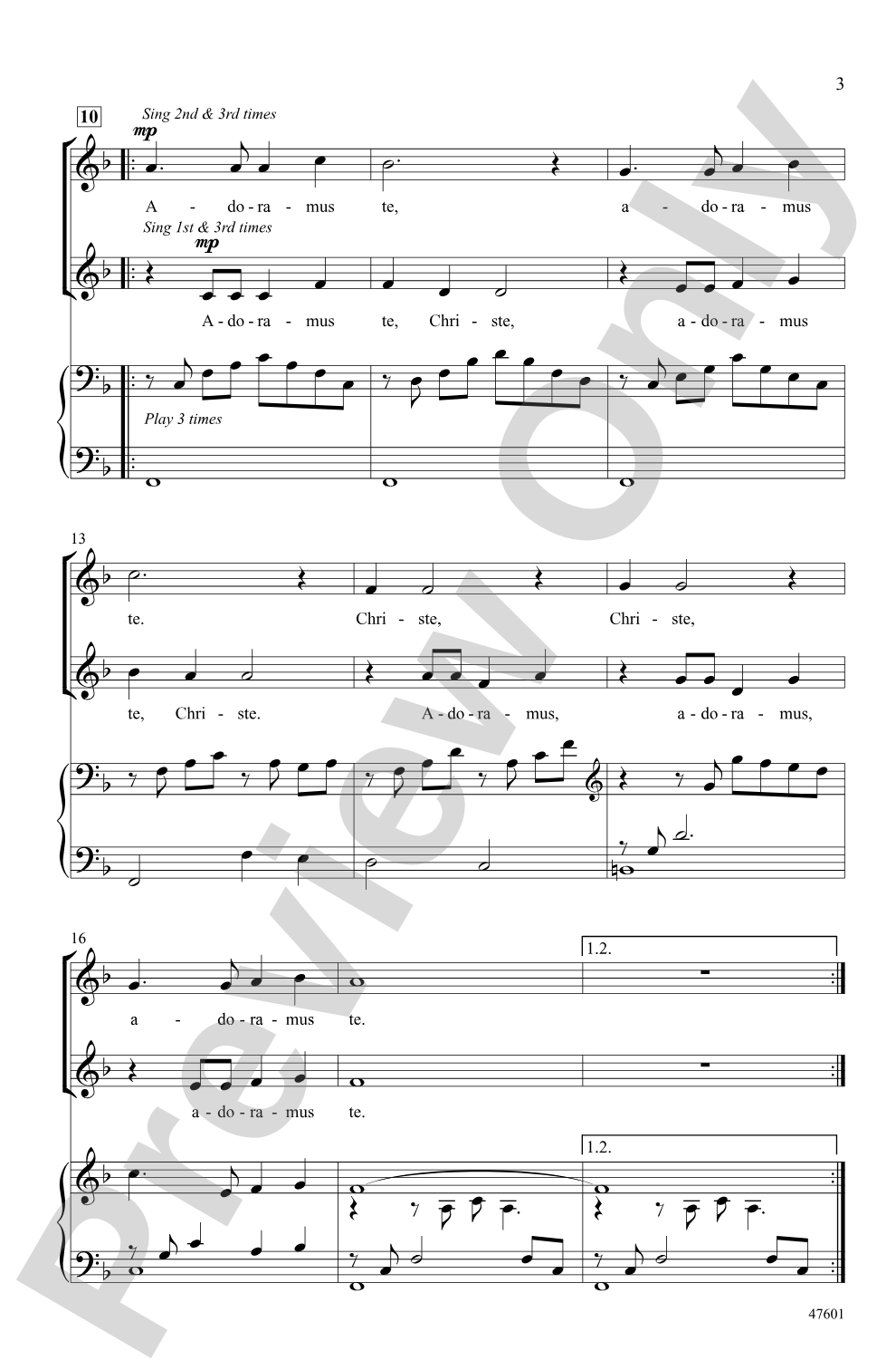 Adoramus Te: 2-Part / SSA Choral Octavo