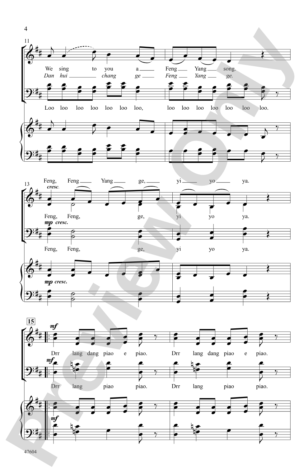 Two Asian Folk Songs: SATB, <i>a cappella</i> Choral Octavo
