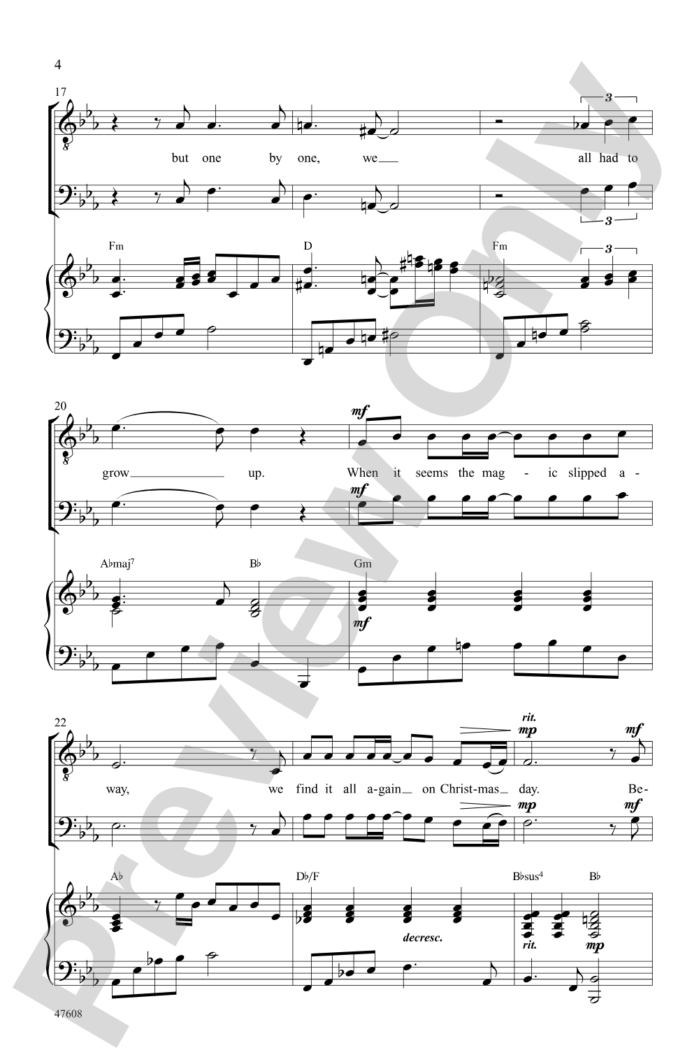 Believe: TTBB Choral Octavo