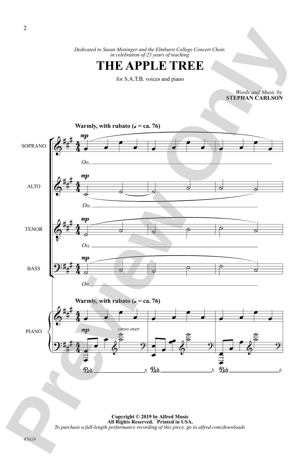The Apple Tree: SATB Choral Octavo
