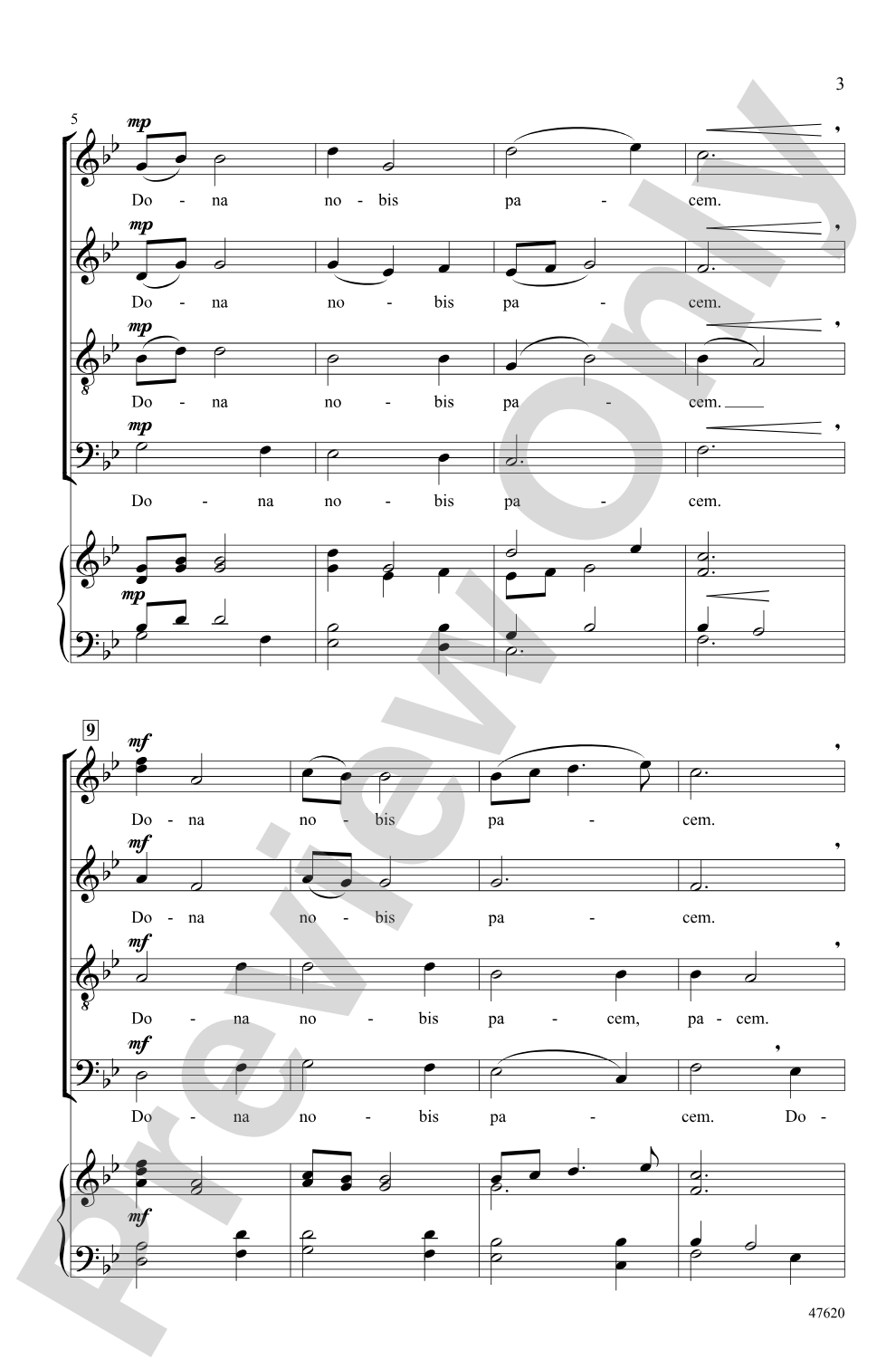 Grant Us Peace: SATB divisi, <I>a cappella</I> Choral Octavo