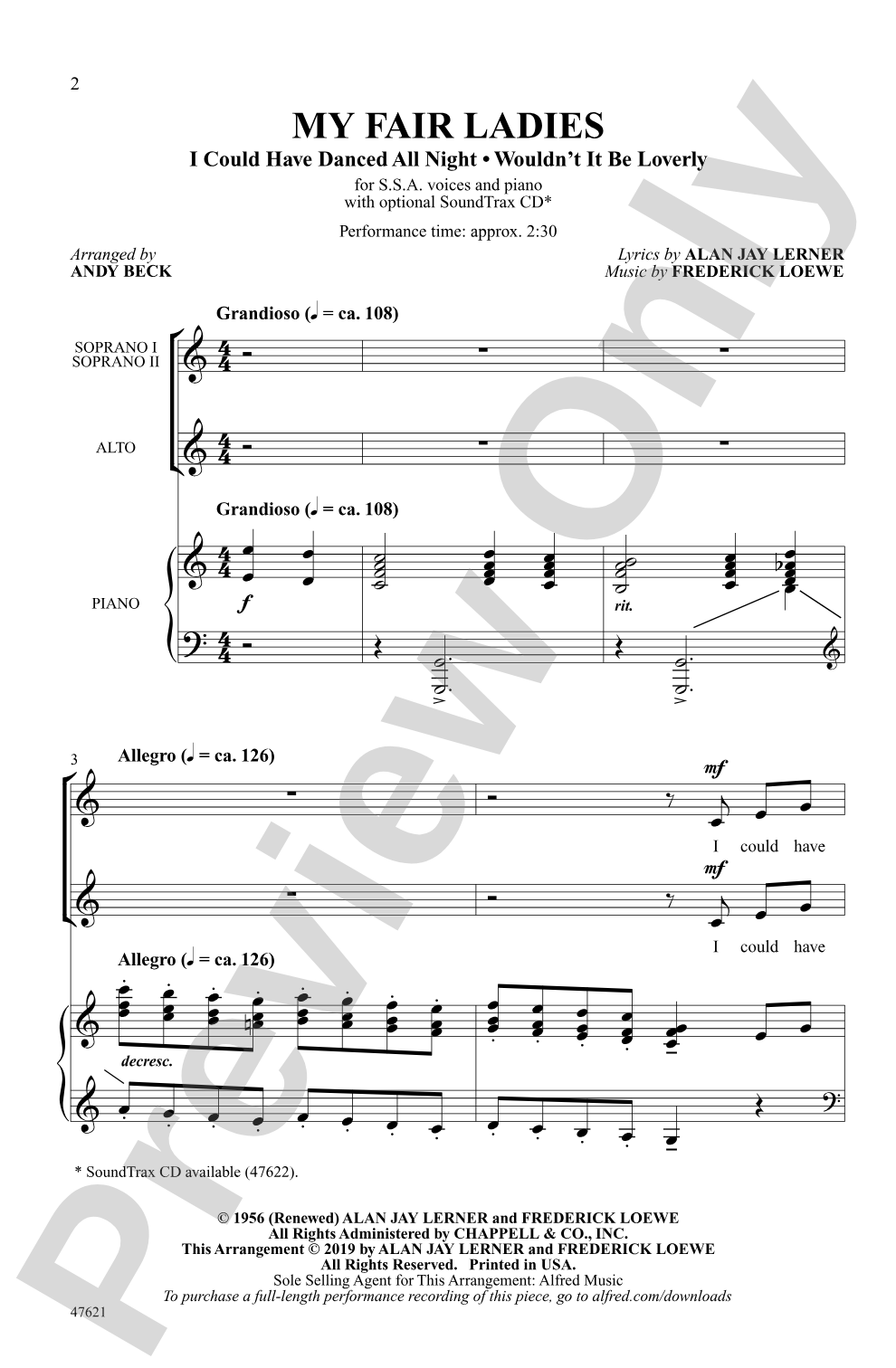 My Fair Ladies: SSA Choral Octavo