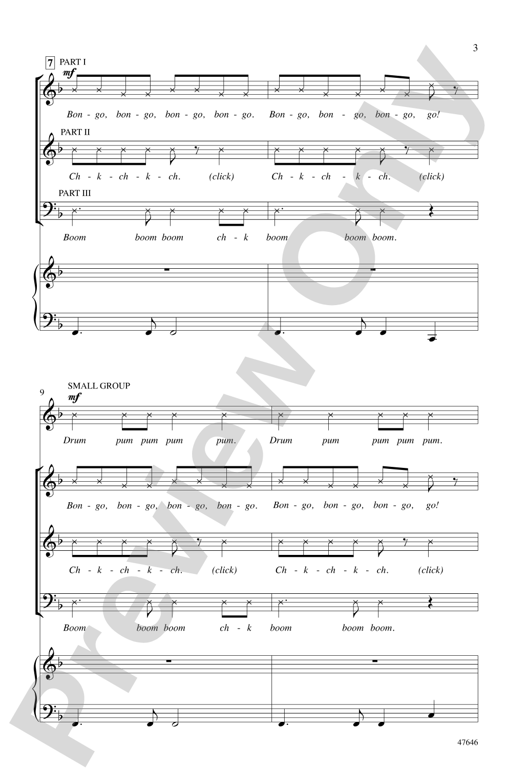 Bang the Drum All Day: SAB Choral Octavo