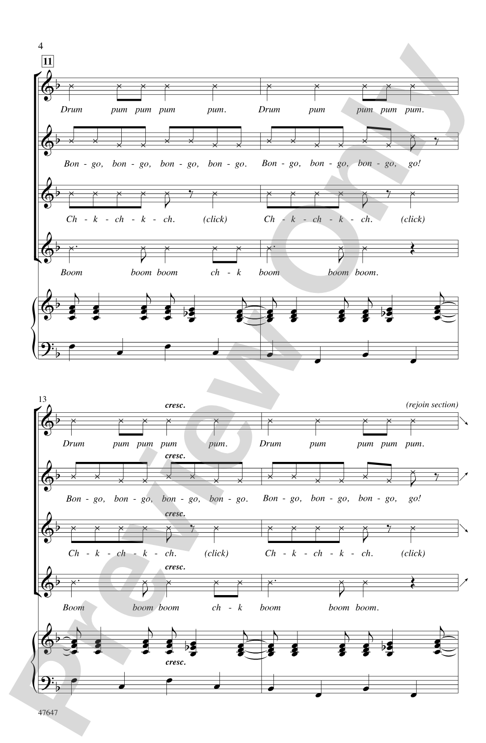 Bang the Drum All Day: 2-Part Choral Octavo