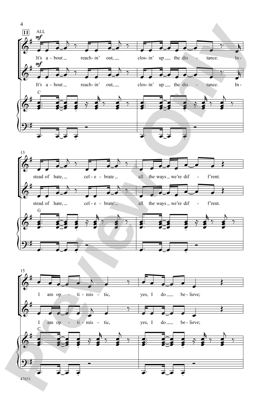 Moment of Truth: 2-Part Choral Octavo