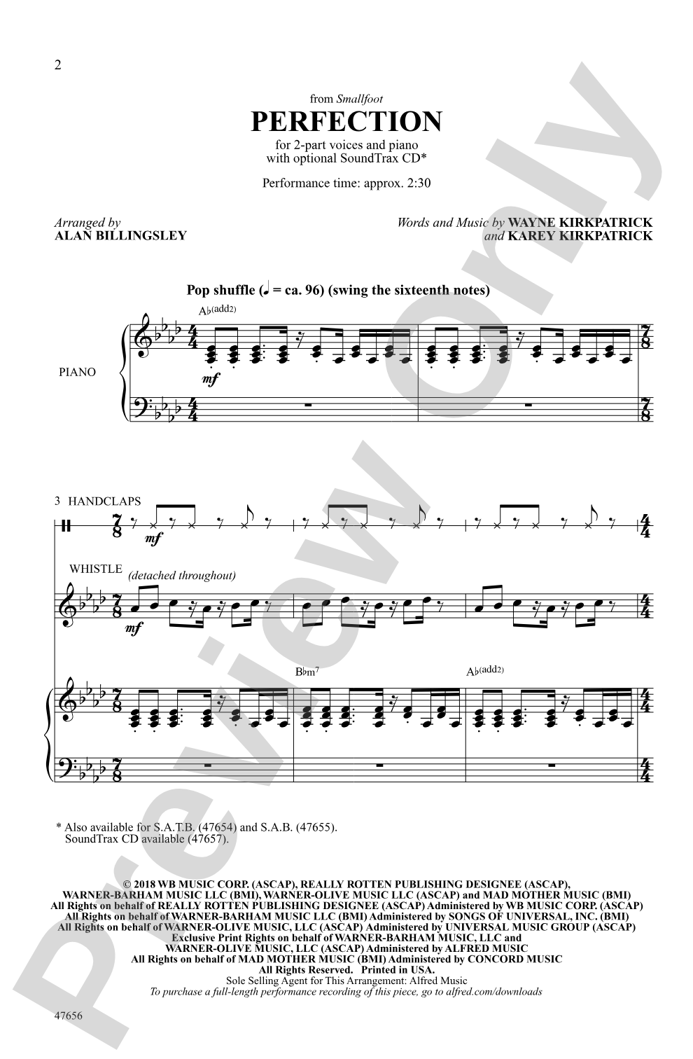 Perfection: 2-Part Choral Octavo
