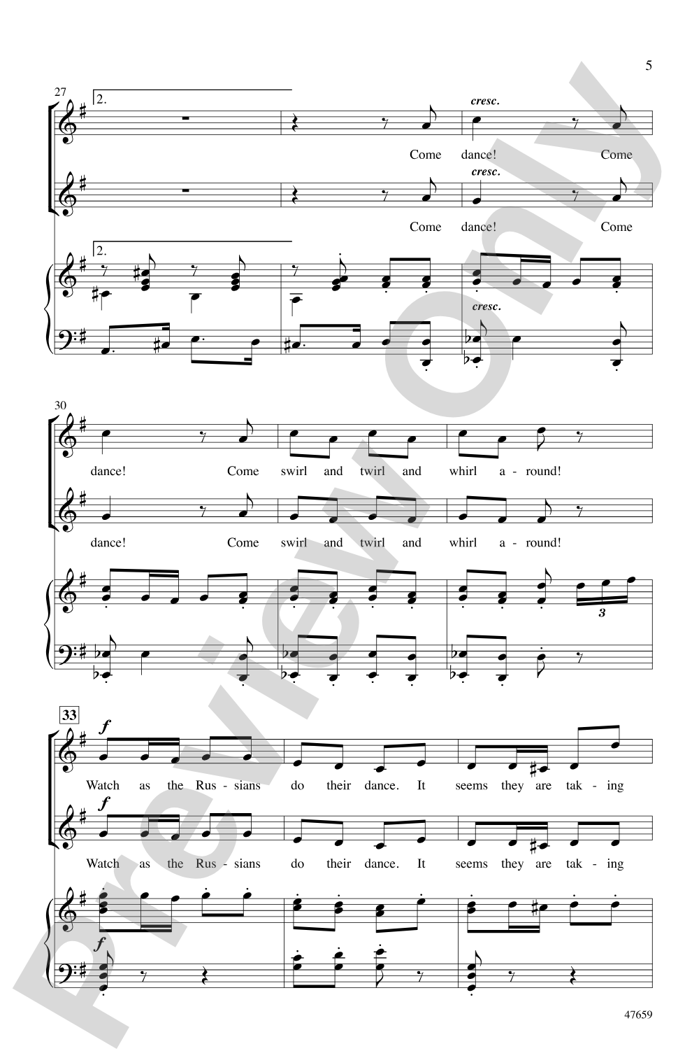 Three Nutcracker Dances: 2-Part Choral Octavo