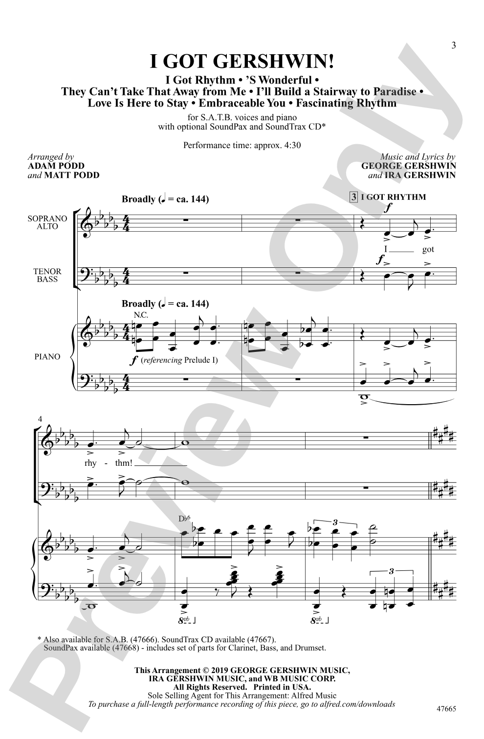 I Got Gershwin!: SATB Choral Octavo
