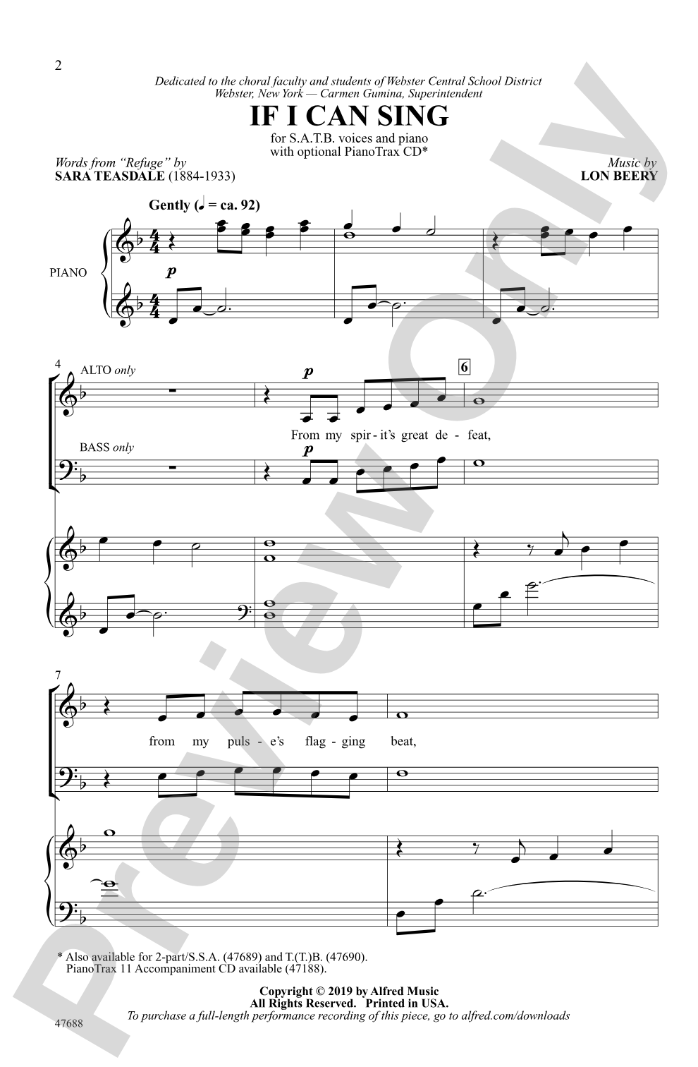 If I Can Sing: SATB Choral Octavo