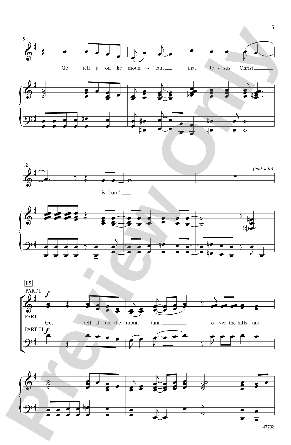 Go Tell It!: 3-Part Mixed Choral Octavo