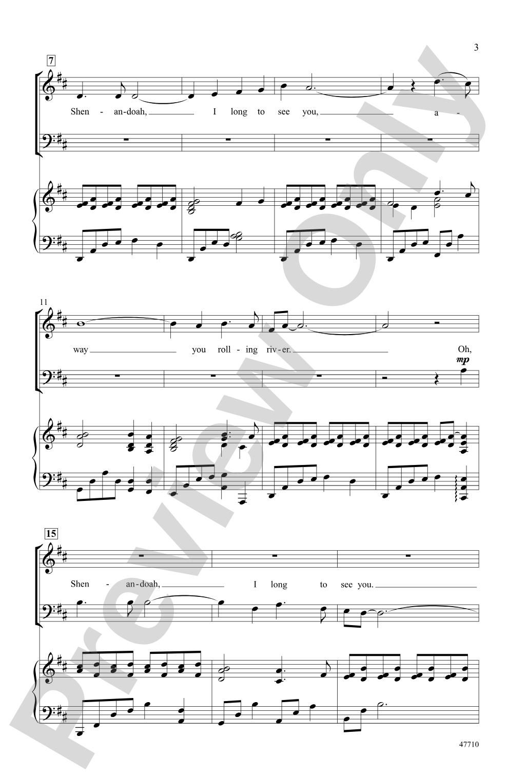 Shenandoah: SATB Choral Octavo