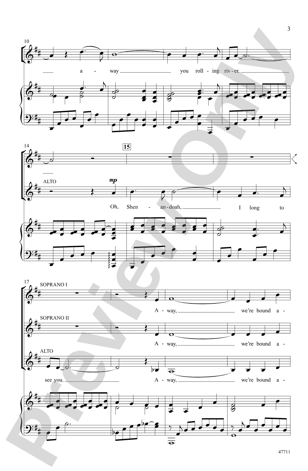 Shenandoah: SSA Choral Octavo