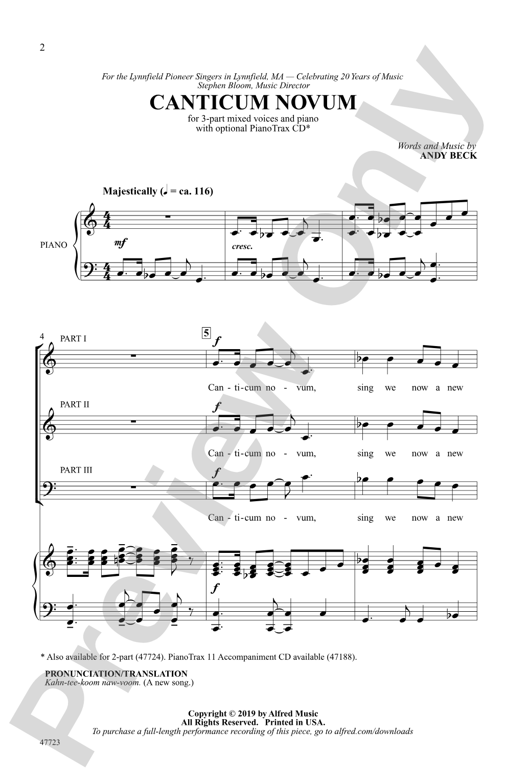 Canticum Novum: 3-Part Mixed Choral Octavo