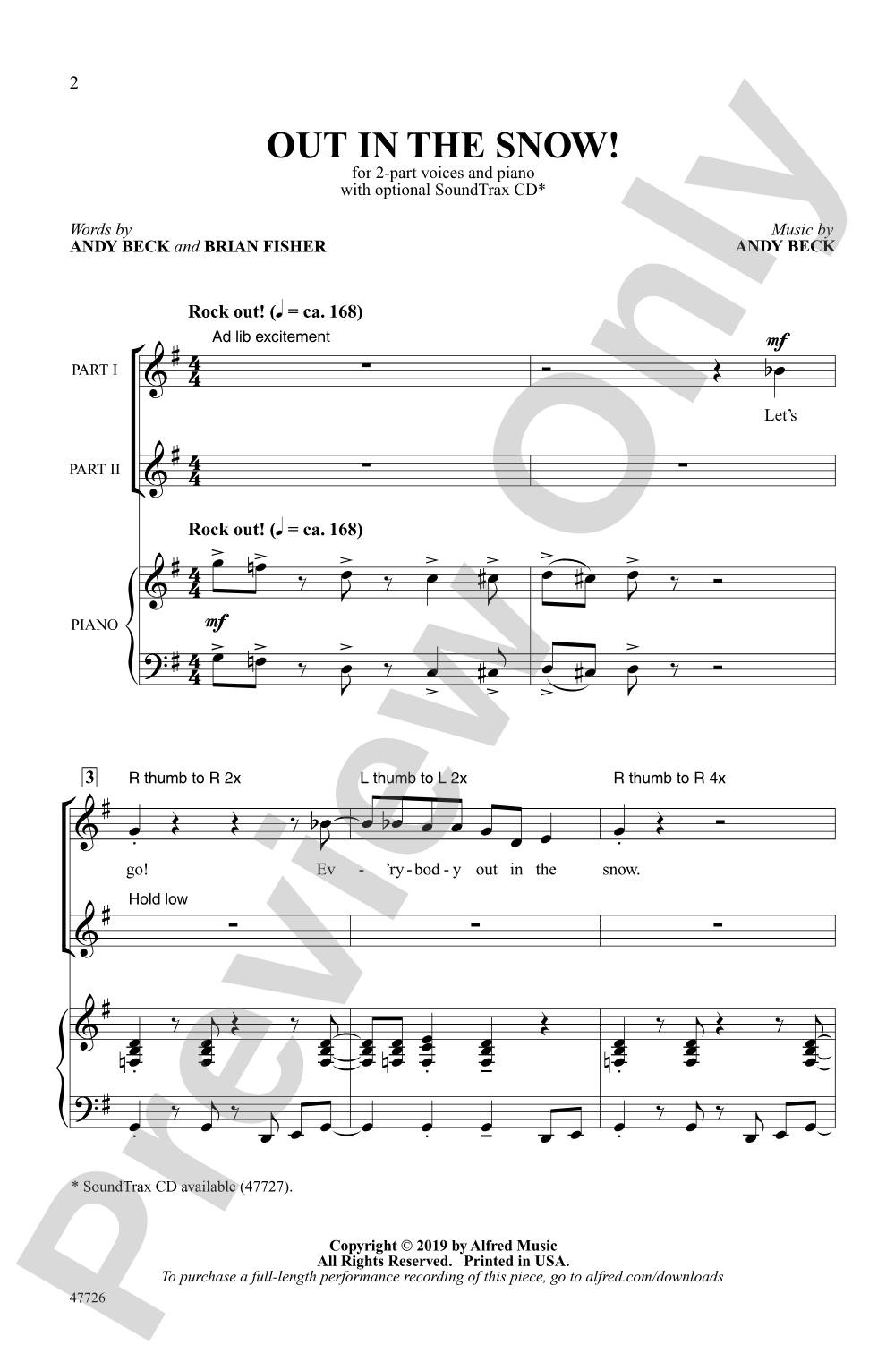 Out in the Snow!: 2-Part Choral Octavo