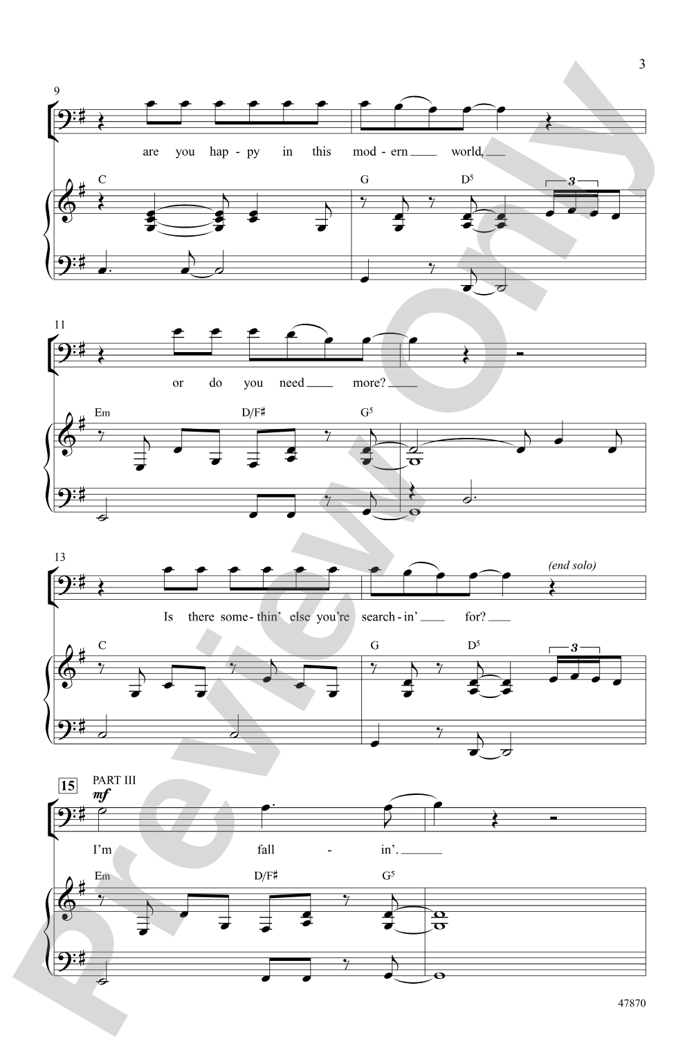 Shallow: 3-Part Mixed Choral Octavo