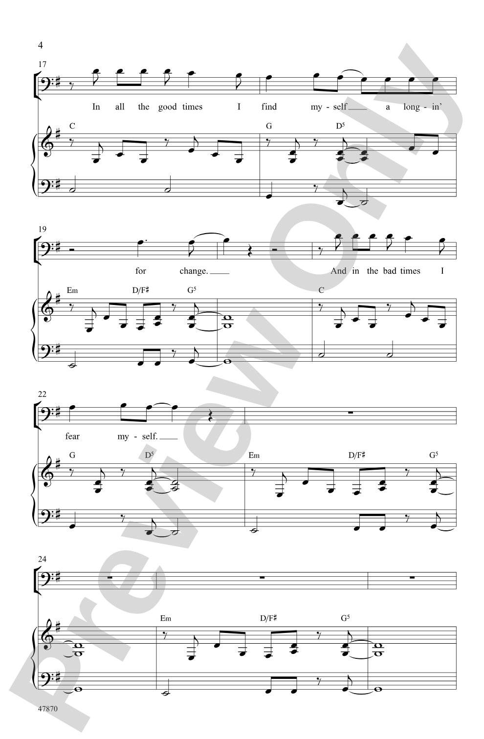 Shallow: 3-Part Mixed Choral Octavo