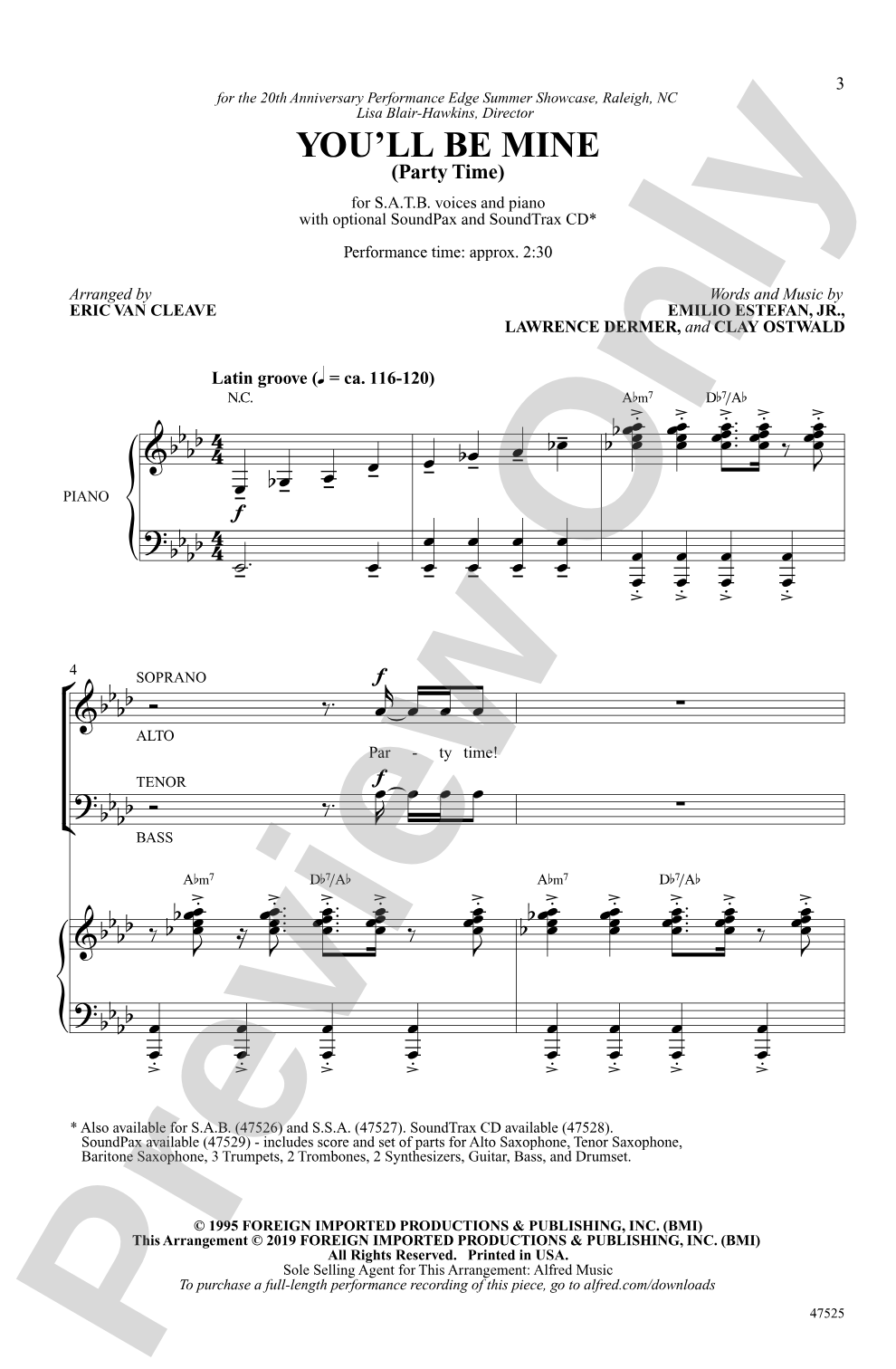 You'll Be Mine: SATB Choral Octavo