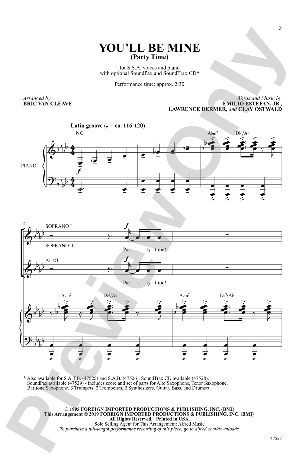 You'll Be Mine: SSA Choral Octavo