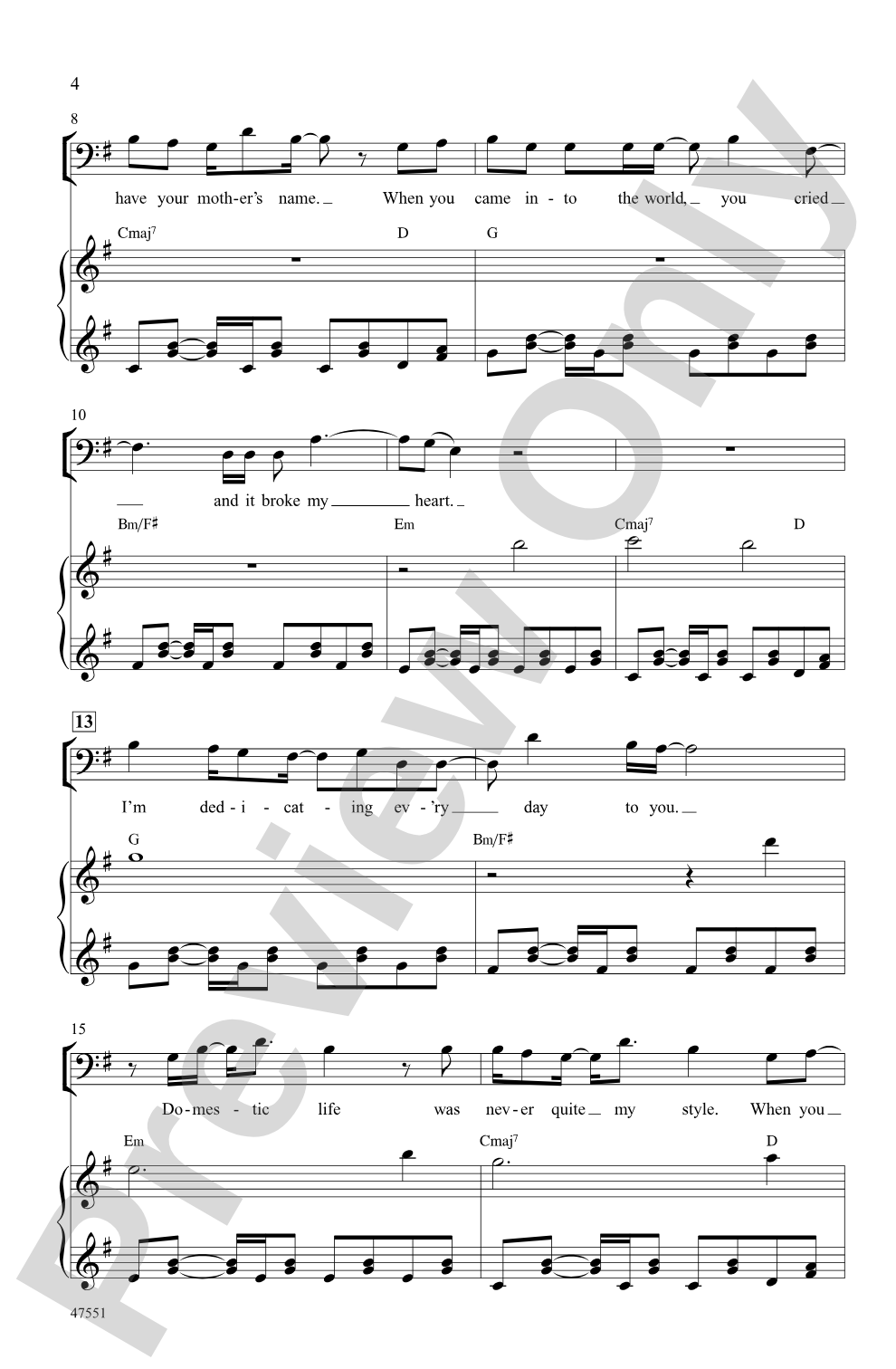 Dear Theodosia: SATB Choral Octavo