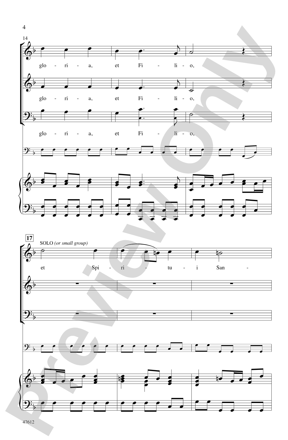 Gloria Patri et Filio: SAB Choral Octavo