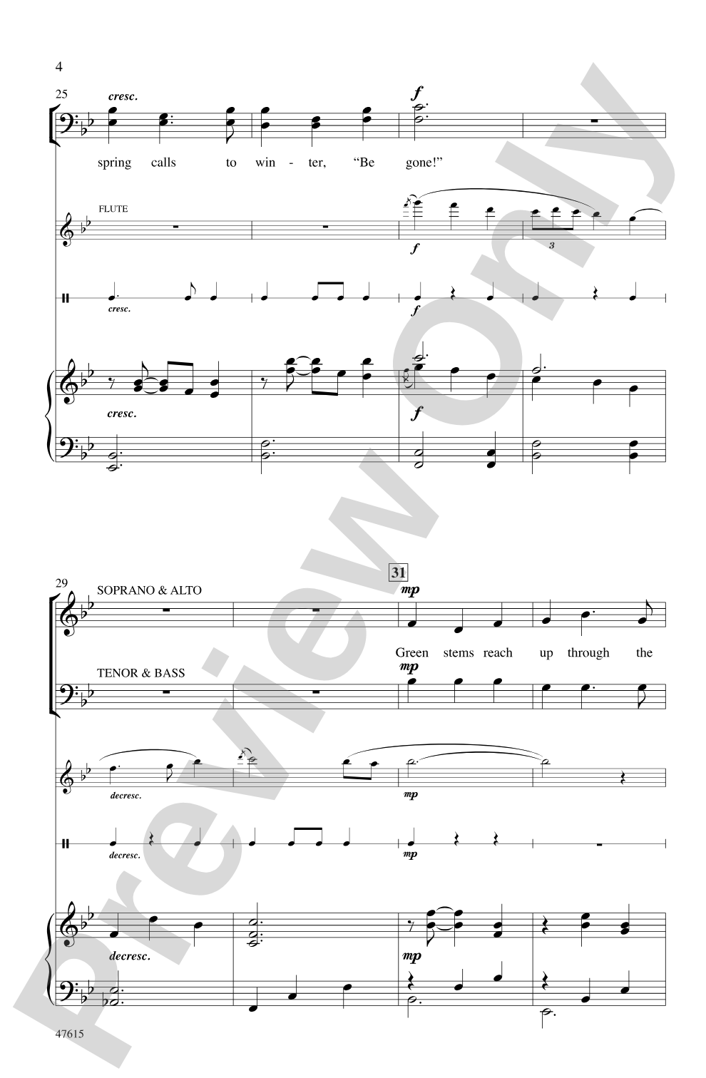 Winter's Defeat: SATB Choral Octavo