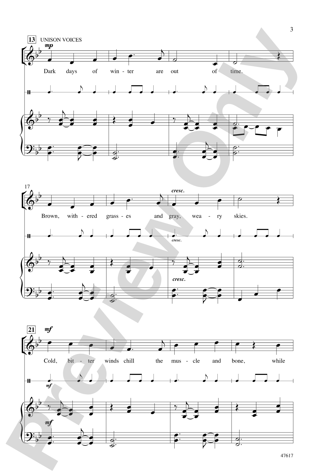 Winter's Defeat: SSA Choral Octavo