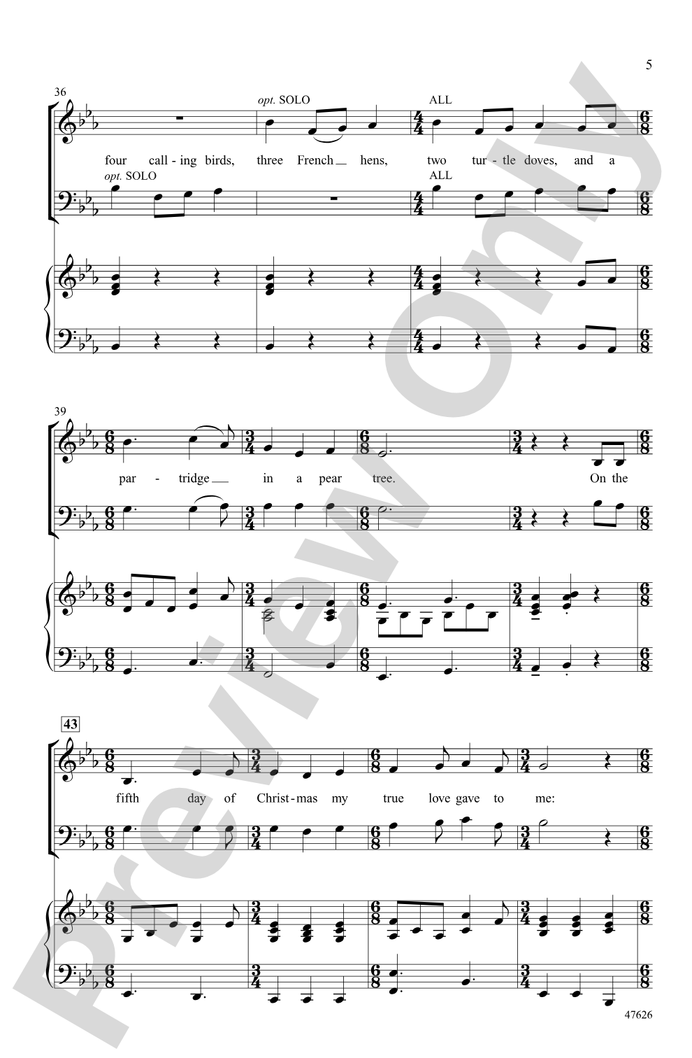 The 12 Days of Christmas: SATB Choral Octavo