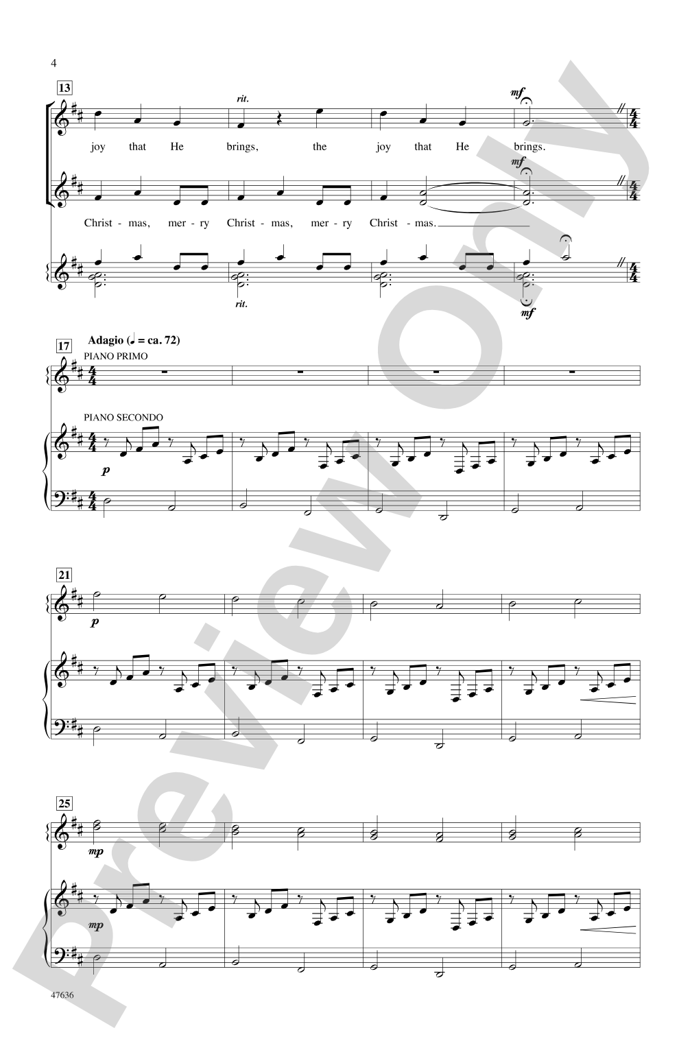Christmas Canon: 2-Part Choral Octavo