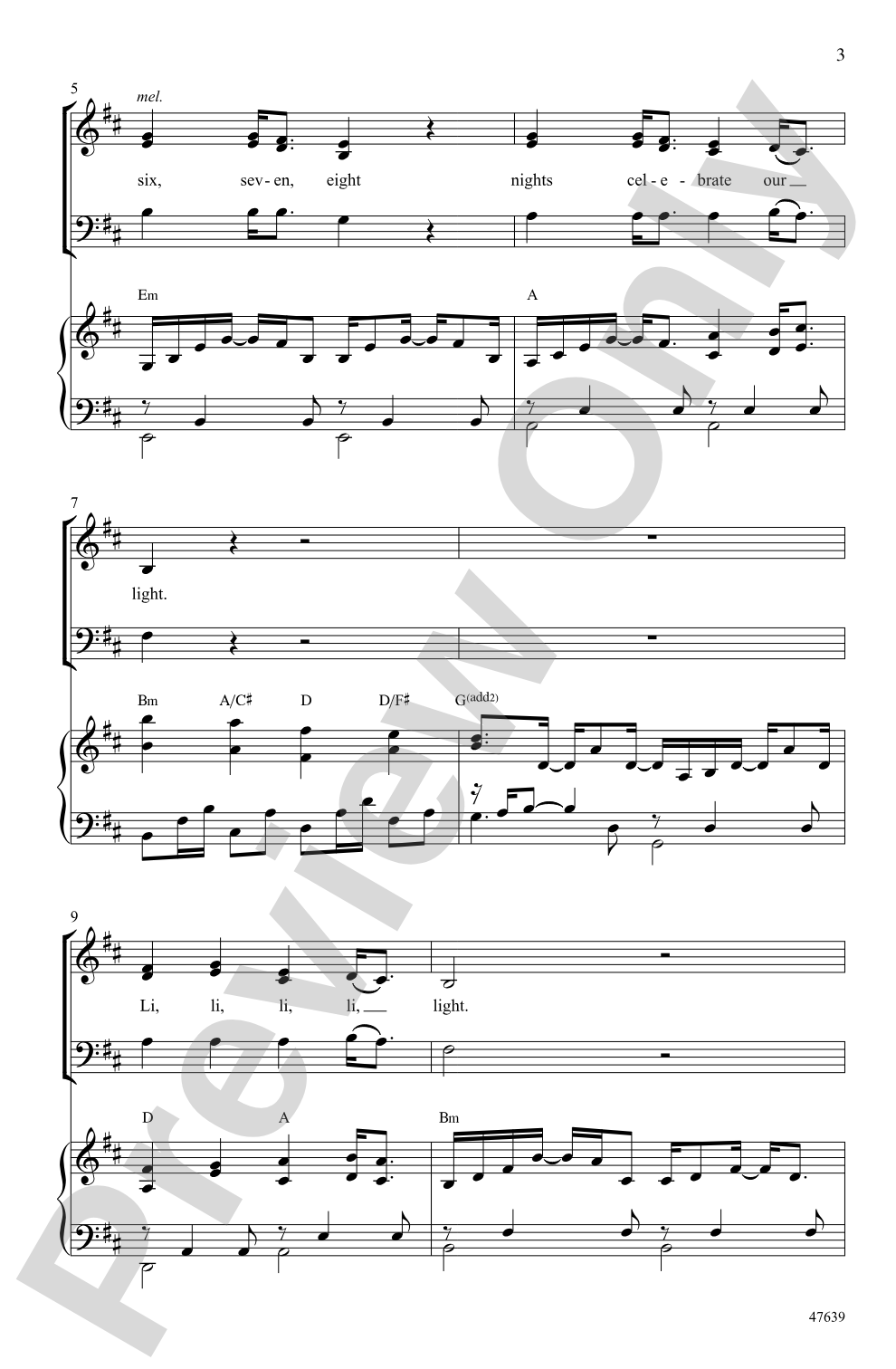 Light: 3-Part Mixed Choral Octavo