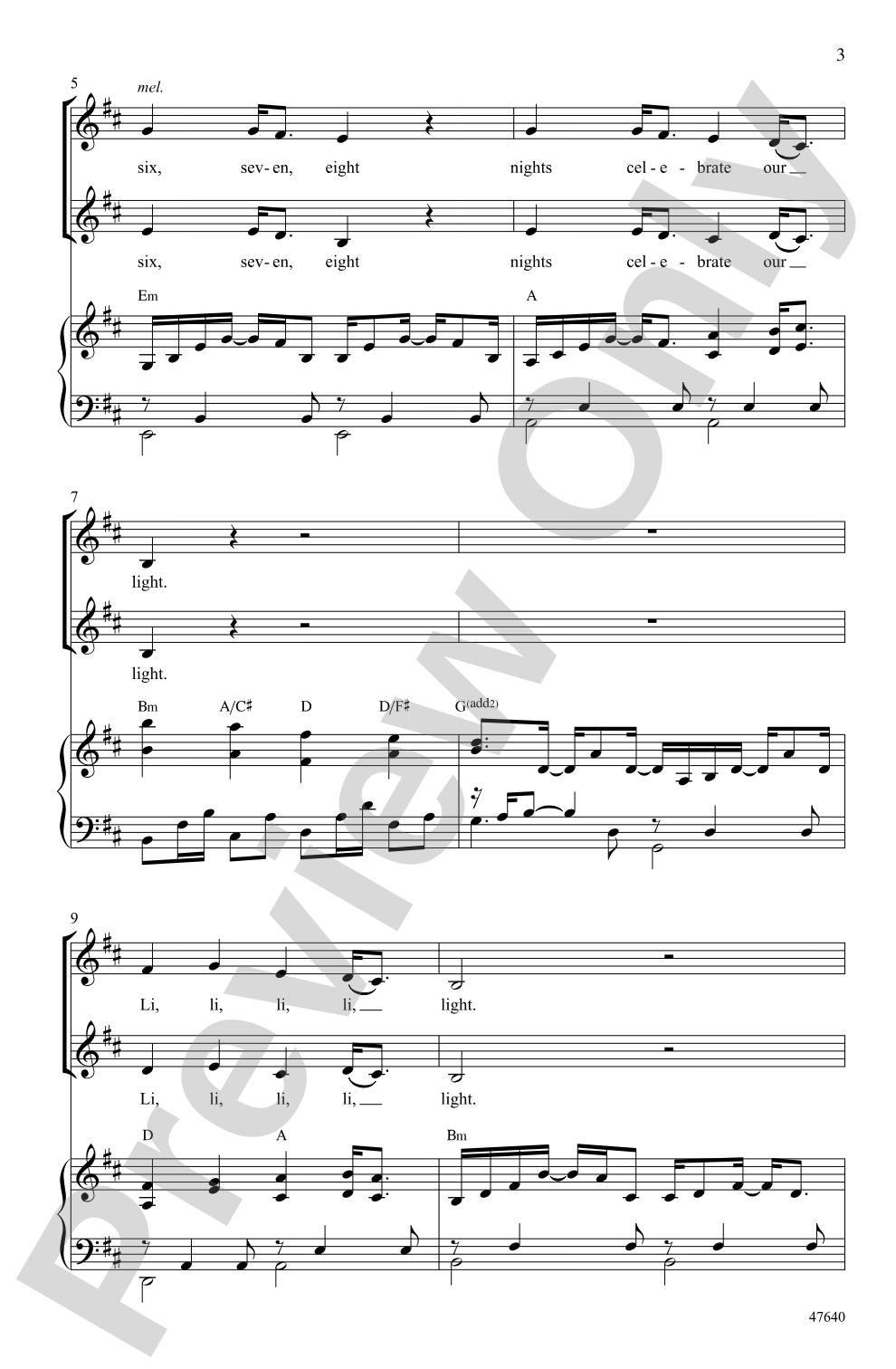 Light: 2-Part Choral Octavo