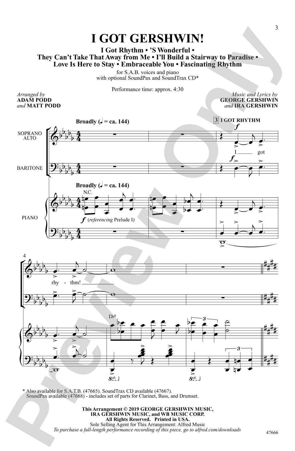 I Got Gershwin!: SAB Choral Octavo