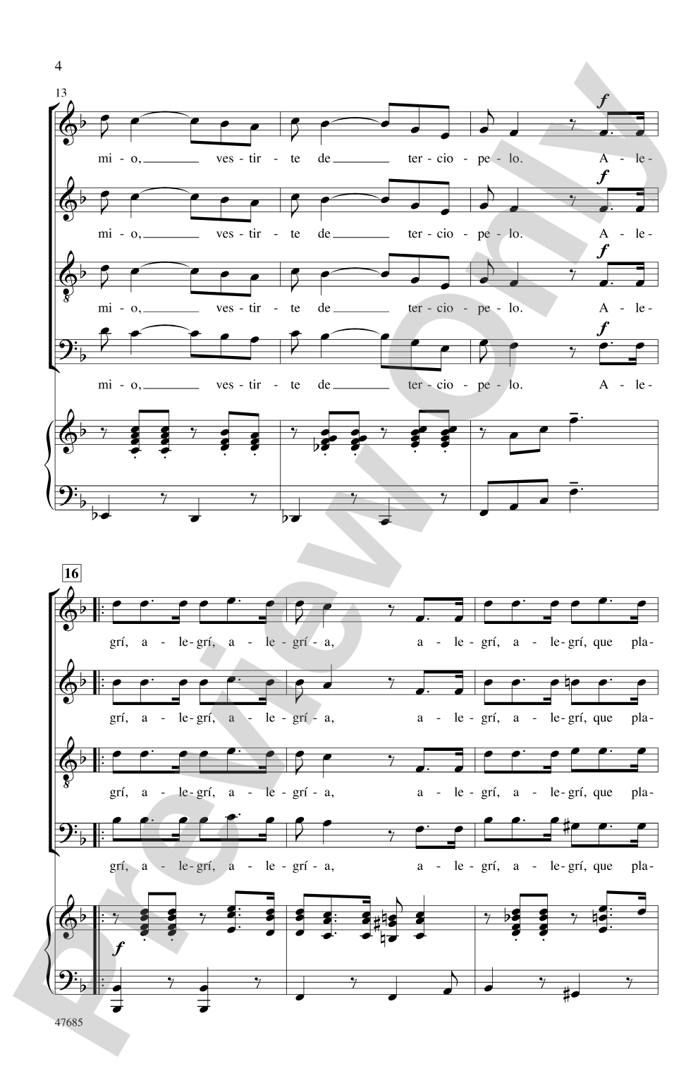 Esta Noche: SATB Choral Octavo