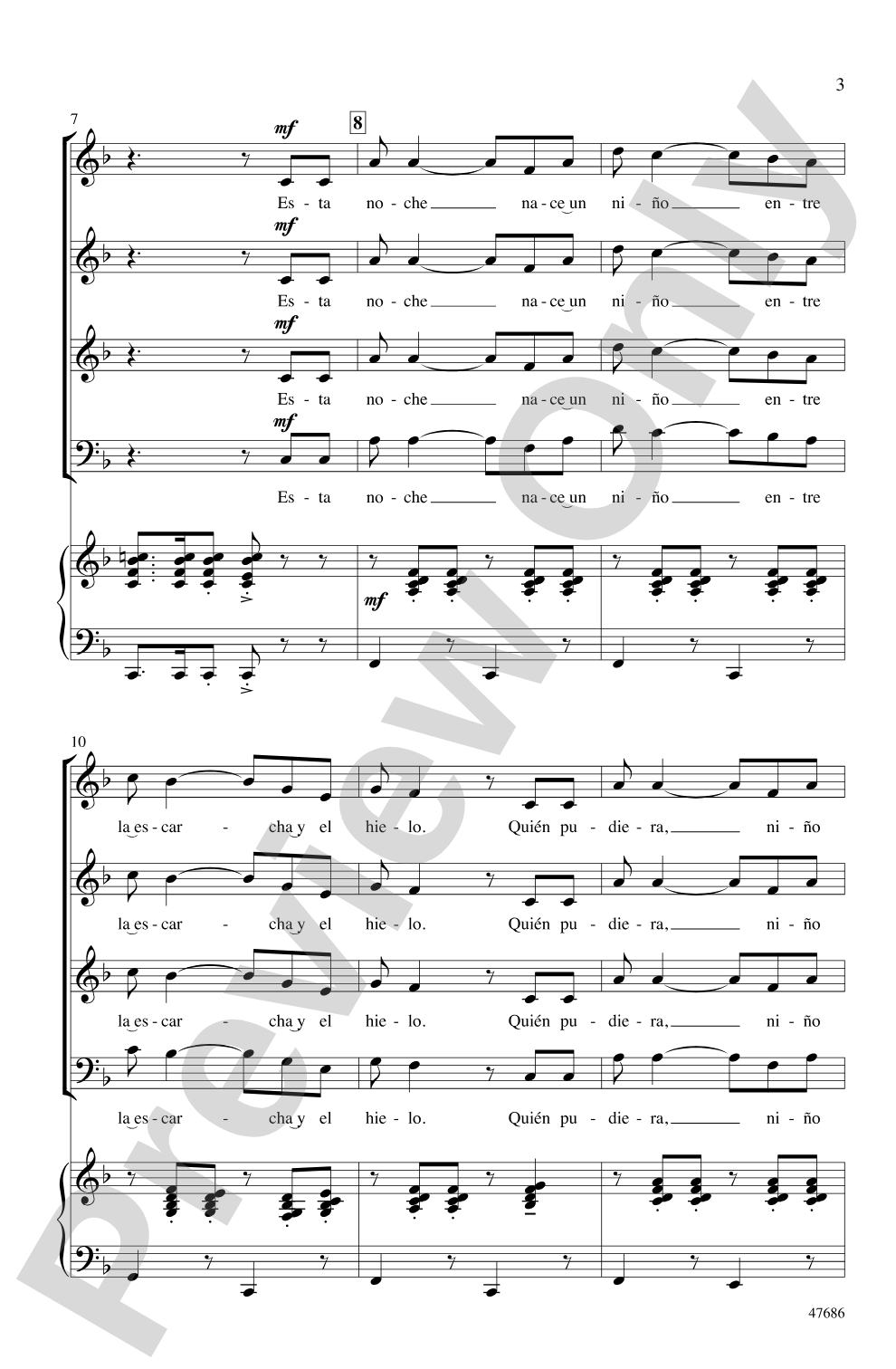 Esta Noche: SSAB Choral Octavo