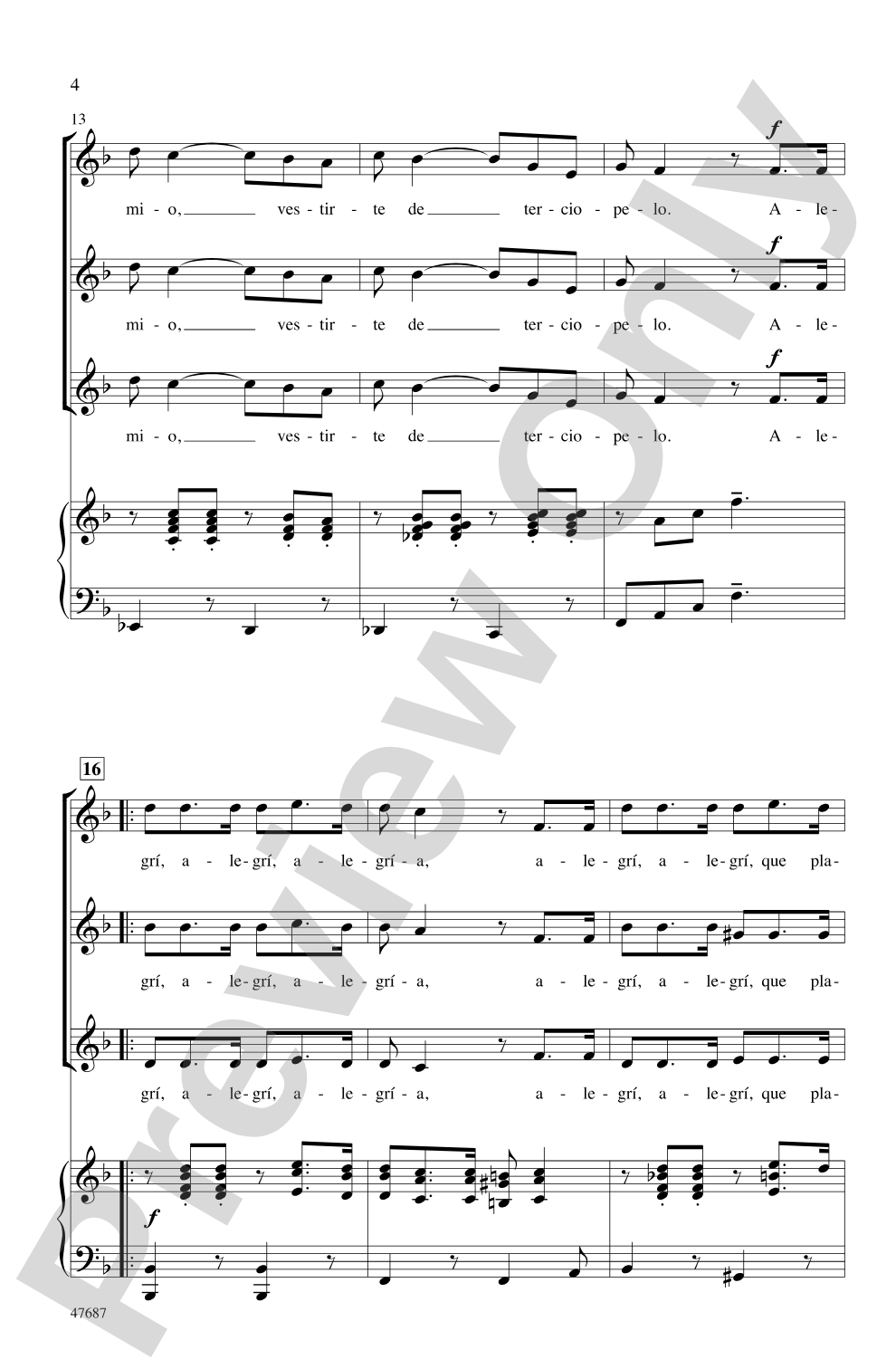 Esta Noche: SSA Choral Octavo