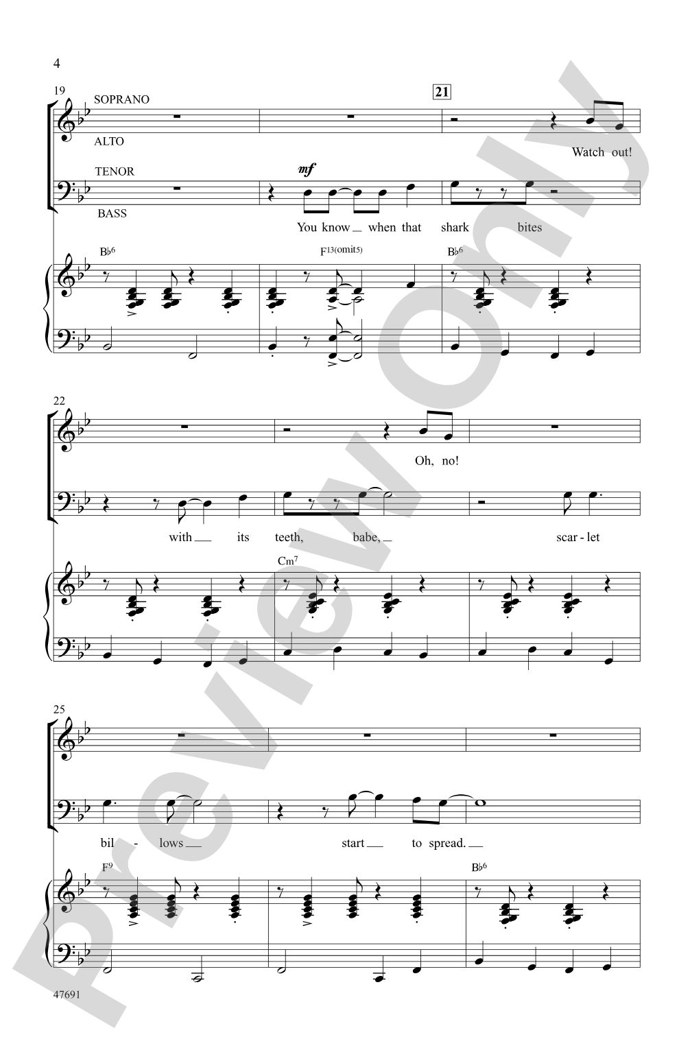 Mack the Knife: SATB Choral Octavo
