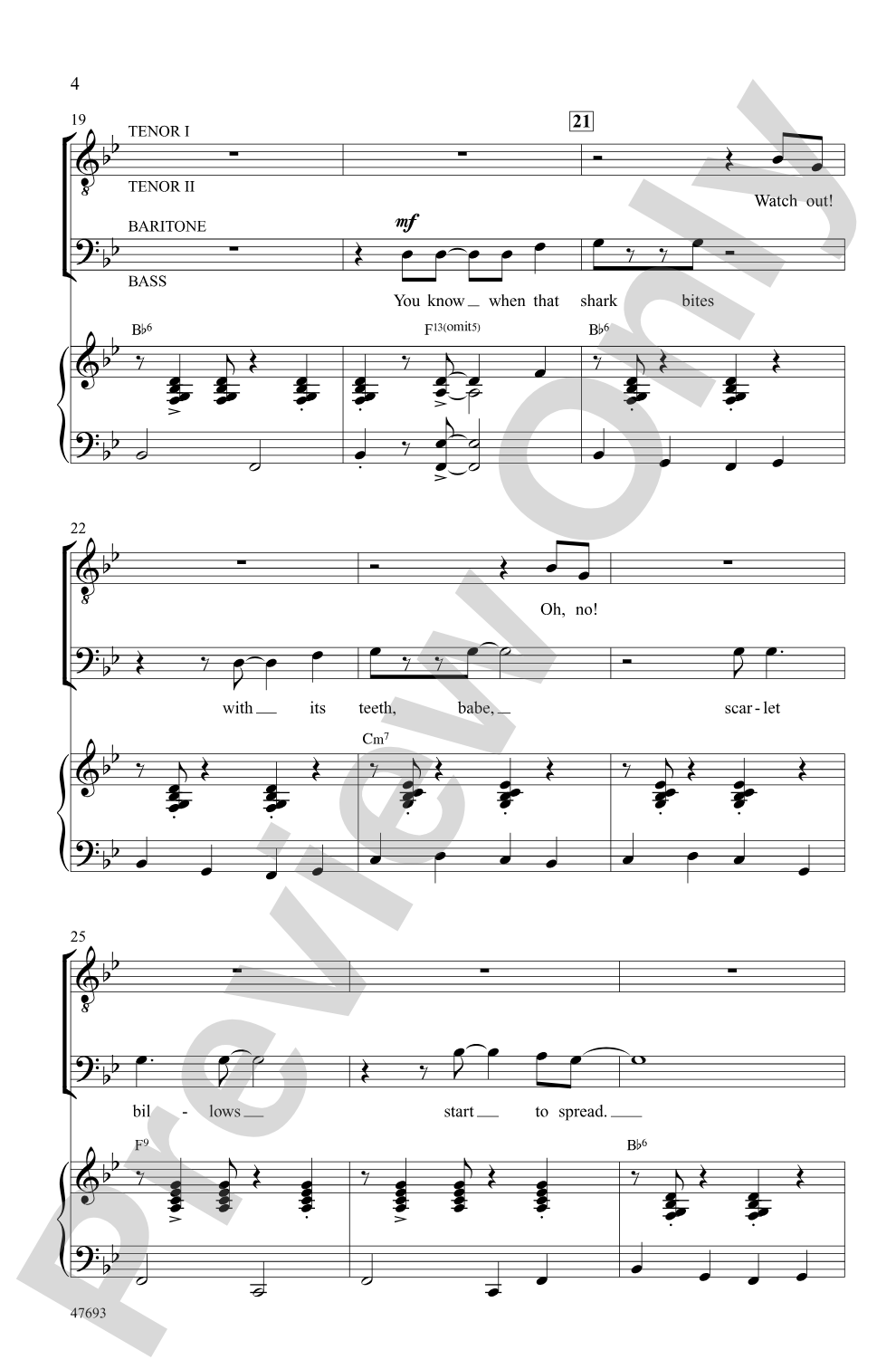 Mack the Knife: TTBB Choral Octavo